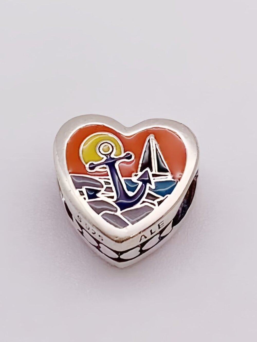 Pandora RHODE ISLAND Heart Charm S925 Sterling silver